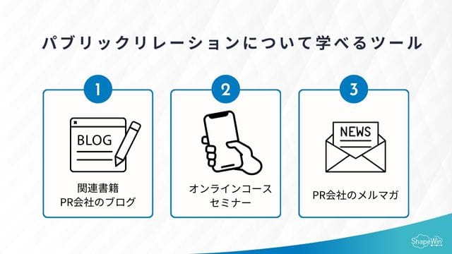 パブリックリレーションについて学べるツール